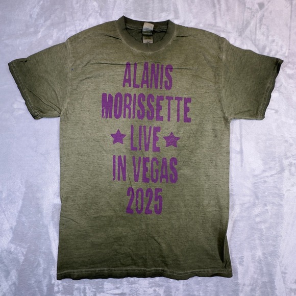 Colortone Other - Colortone T-Shirt Unisex Medium Green Alanis Morissette Live In Vegas 2025 Tee